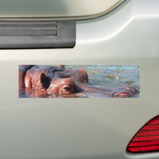 Hippo Bumpersticker (Op auto)