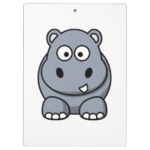 Hippo Cartoon Art Klembord (Achterkant)