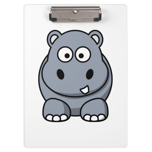 Hippo Cartoon Art Klembord (Voorkant)