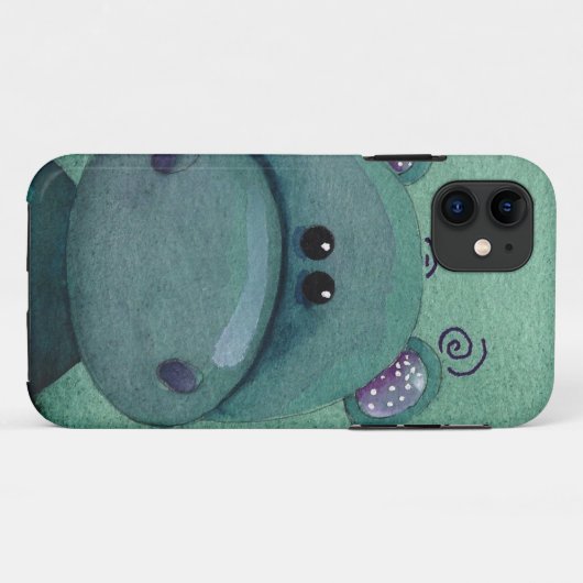 Hippo Case-Mate iPhone Case (Achterkant (horizontaal))