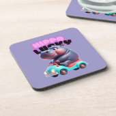 Hippo Charm Plastic Onderzetter (Linkerzijde)
