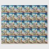 Hippo Christmas Hawaiian Themed for Animal Lovers Cadeaupapier (Vlak)