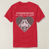 Hippo Conservation Heart T-shirt (Design voorkant)
