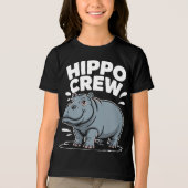 Hippo Crew Nijlpaard Tri-Blend Shirt (Voorkant)