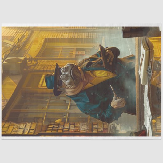  Hippo de Bookie Decoupage Tissuepapier (Voorkant)