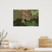 Hippo Deco Portrait Poster (Keuken)