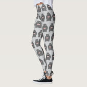 Hippo Design You Choose Background Colour Leggings (Links)