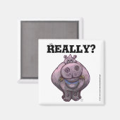 Hippo Dieet Herinneringsmagneet Magneet (Voorkant / Achterkant)