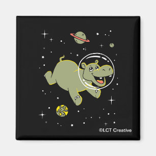 Hippo-dieren in de ruimte magneet