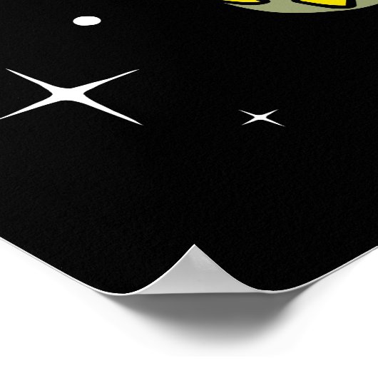 Hippo-dieren in de ruimte poster (Hoek)