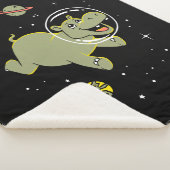 Hippo-dieren in de ruimte sherpa deken (3/4)