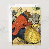 Hippo & draagt bij de Bal van Kerstmis in Dierlijk Feestdagenkaart (Voorkant / Achterkant)