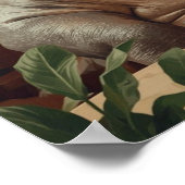 Hippo drinks coffee. Surreal style Poster (Hoek)