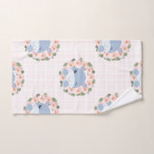 Hippo en bloem Tattoo Handdoek (Handdoek)