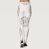 Hippo en bloem Tattoo Leggings (Achterkant)