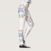 Hippo en bloem Tattoo Leggings (Rechts)
