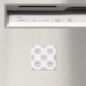 Hippo en bloem Tattoo Magneet (Insitu (Vaatwasser))
