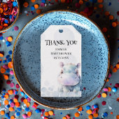 Hippo en bubbels Baby shower gunst Cadeaulabel