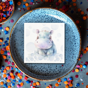 Hippo en bubbels servet