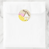 Hippo- en lamsvlees-Baby shower Sticker (Tas)