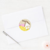 Hippo- en lamsvlees-Baby shower Sticker (Envelop)