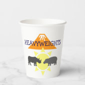 Hippo en neushoorn papieren bekers (Achterkant)