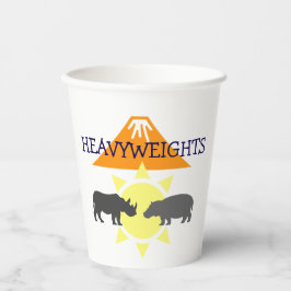 Hippo en neushoorn papieren bekers