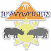 Hippo en neushoorn sticker (Voorkant)