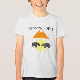 Hippo en neushoorn Tri-Blend shirt