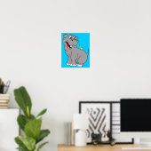 Hippo en Poster van vogels (Thuiskantoor)