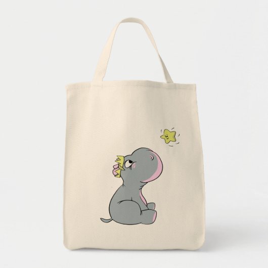 Hippo en Star.  Tote Bag (Voorkant)