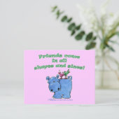 Hippo en Vogelvrienden Briefkaart (Staand voorkant)
