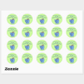 Hippo en Vogelvrienden Ronde Sticker (Vel)