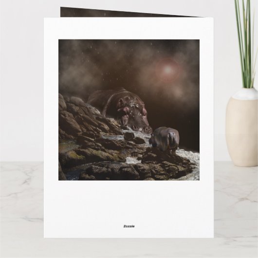 Hippo Enchanted Evening, groot Jubileum Kaart (Achterkant)