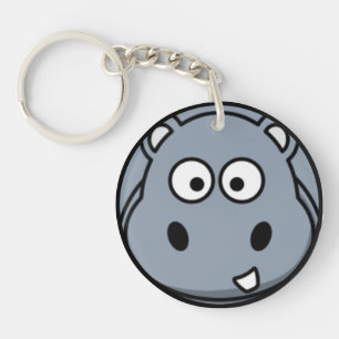 Hippo Face Sleutelhanger