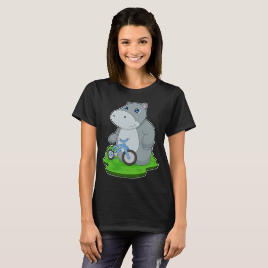 Hippo Fiets T-shirt (Voorkant volledig)