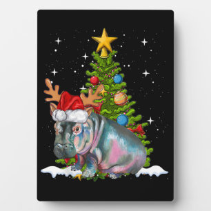 Hippo Fiona kerstboom Hippopotamus Fotoplaat