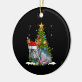 Hippo Fiona kerstboom Hippopotamus Keramisch Ornament (Links)