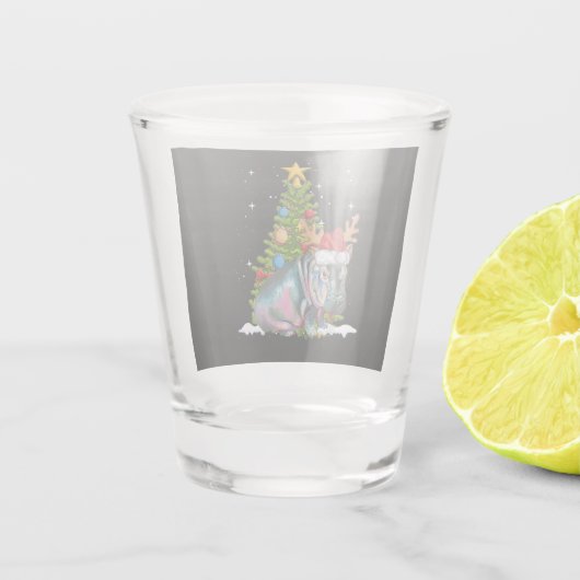 Hippo Fiona kerstboom Hippopotamus Shot Glas (Achterkant)