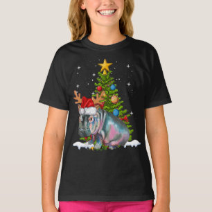 Hippo Fiona kerstboom Hippopotamus T-shirt