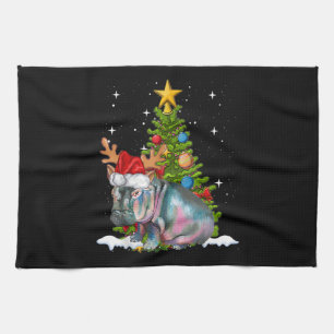 Hippo Fiona kerstboom Hippopotamus Theedoek