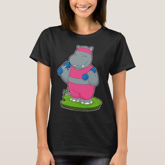 Hippo Fitness Dumbbells T-shirt (Voorkant)