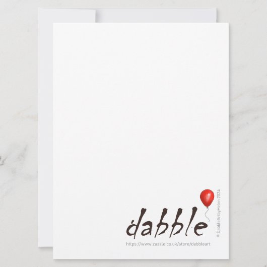 Hippo gepersonaliseerde feestuitnodiging kaart (Achterkant)