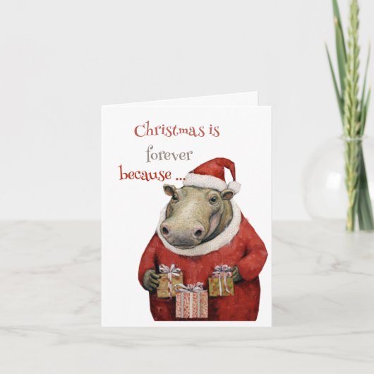 Hippo gevouwen vakantie Kaart (Voorkant)