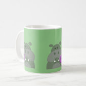 hippo gooit een bloesje koffiemok (Voorkant links)