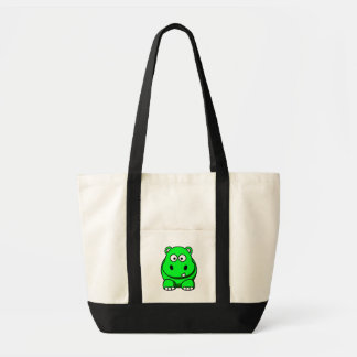 Hippo Green Tote Bag