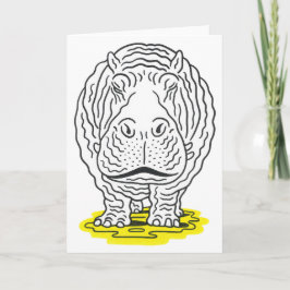Hippo Greeting card Bedankkaart