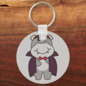 Hippo Halloween Cute Devil Vampire Costume Keychai Sleutelhanger (Voorkant)