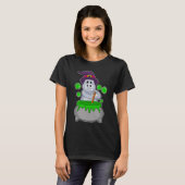 Hippo Halloween Heks Magische Potion T-shirt (Voorkant volledig)
