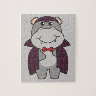 Hippo Halloween Leuke Duivel Vampier Kostuum Jigsa Legpuzzel